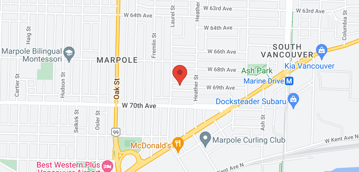map of 835 W 69TH AVENUE